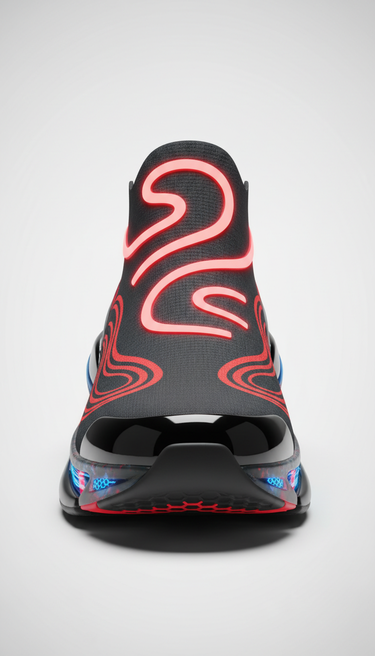 Star Track Sneakers – Black and Red